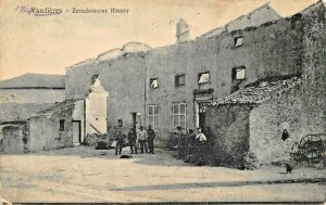 FRANCE~VANDIERES ZERSCHOSSENE HÄUSER-1916 FELDPOST WW1 PHOTO POSTCARD