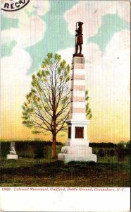 Postcard MONUMENT SCENE Greensboro North Carolina NC AO3246