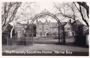 The Friendly Societies Home Herne Bay Vintage RP Postcard