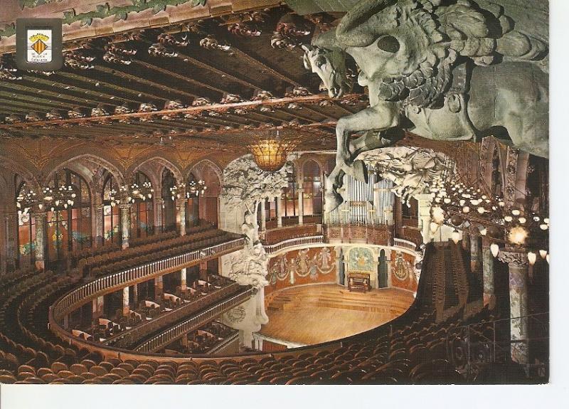 Postal 046310 : Sala de Concerts. Vista general. Palau de la Musica Catalana....