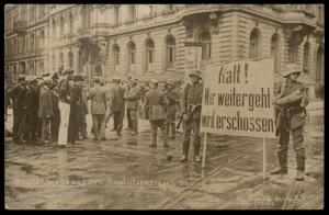 Germany 1919 Revolution Berlin Freikorps RPPC Halt or Be Shot! 79774