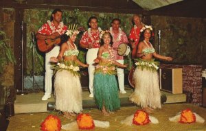 Hawaii Tahiatian Dancers Chrome Postcard 03.96