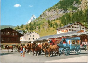 Postcard Switzerland - Zermatt Station Square