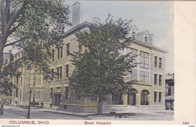 COLUMBUS , Ohio , 1908 ; Grant Hospital