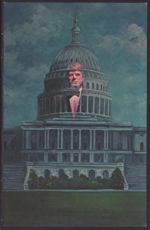 John F Kennedy Memorial,London Wax Museum Postcard