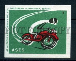 500708 PORTUGAL ASES motorcycle racing Vintage match label