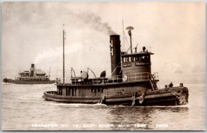 Transfer no. 19 East River New York Steamer Transportation Real Photo Postcard