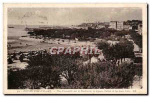 Old Postcard View of Royan & # 39ensemble on the Boulevard Square Botton in t...