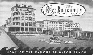 Atlantic City New Jersey 1950s Postcard The Brighton Hotel