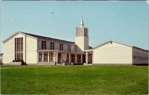 Dover Delaware View of Air Force Base Chapel Chrome Postcard T18