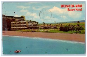 1966 Sheraton Maui Resort Hotel Kaanapali Beach Island Maui Hawaii HI Postcard