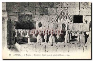 Postcard Old Dungeon Ladles Sculptures in the wall of the Hall of Arms