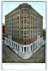 c1905 Equitable Building Cars Street View Atlanta Georgia GA Antique Postcard 