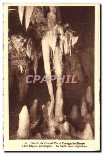 Old Postcard Laugerie Lower Cave of the Big Rock The Prehistory room with but...