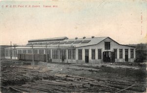 F90/ Tomah Wisconsin Postcard c1910 CM&StP Railroad Shops Occupational