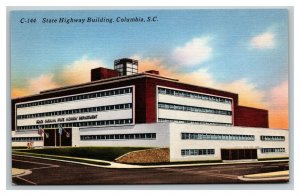 Vintage 1940's Postcard State Highway Building Columbia South Carolina