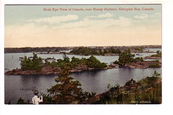 Birds Eye View of Islands Near Honey Harbour, Georgian Bay, Ontario, J W Bald...