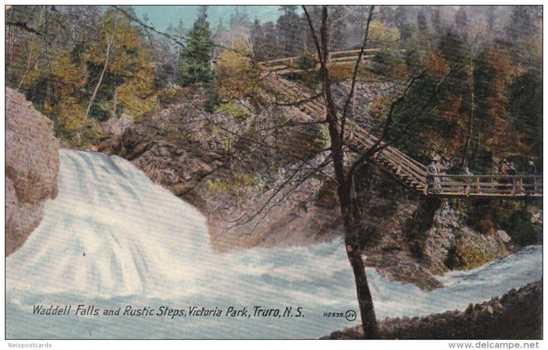 Waddell Falls & Rustic Steps , Victoria Park , TRURO , Nova Scotia , Canada ,...