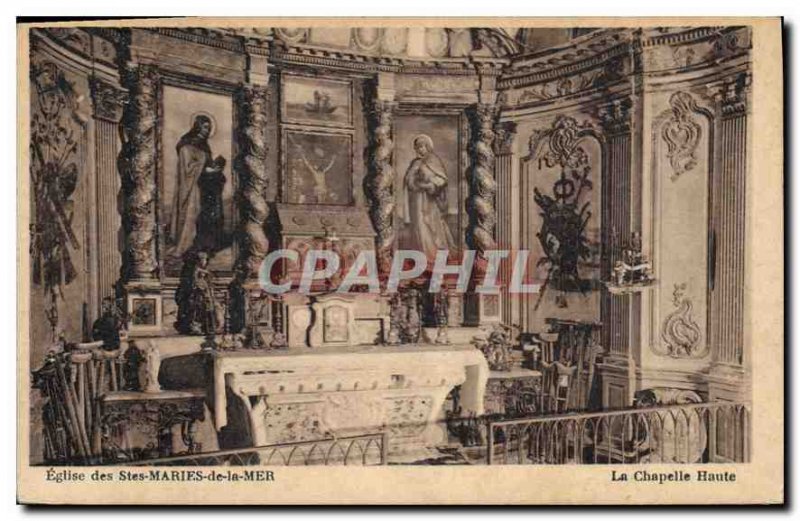 Postcard Ancient Church of Stes Maries-de-la-Mer upper chapel