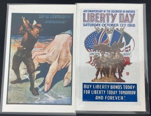 10 WWI Great War Artistic Posters Postcards Complete Set Collection Patriotic