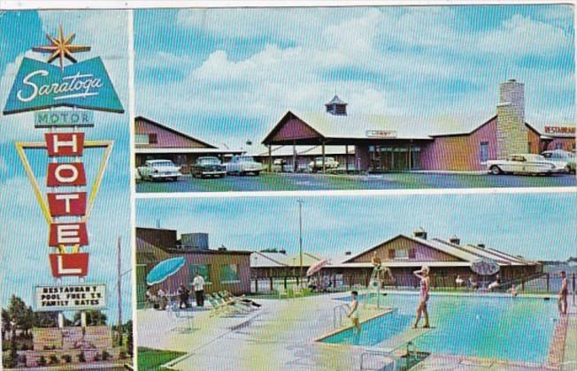 Oklahoma Tulsa Saratoga Motor Hotel 1963