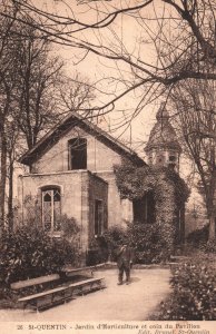 VINTAGE POSTCARD SAINT-QUENTIN HOTICULTURAL GARDENS AND PAVILLION FRANCE 1910s