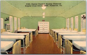 Typical Practical Nursing Classroom Hospital Corp School Portsmouth VA Postcard