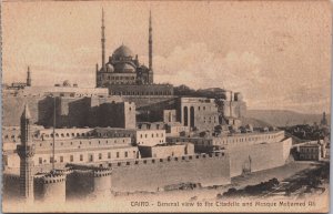 Egypt Cairo General View To The Citadelle and Mosque Mohamed Ali Postcard C186