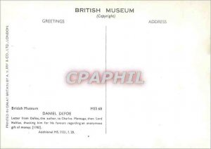 Postcard Modern British Museum Daniel Defoe