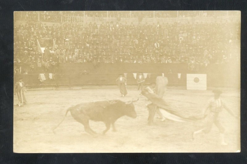 RPPC MATAMOROS MEXICO BULLFIGHT STADIUM ARENA RING REAL PHOTO POSTCARD