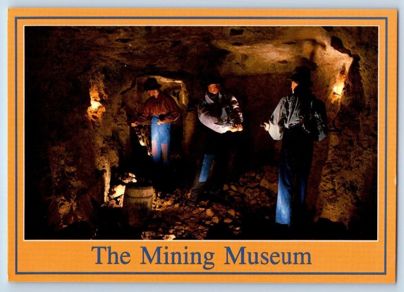 Platteville Wisconsin Postcard The Mining Museum Drilling & Loading Powder 1991