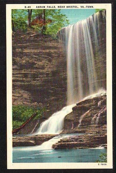 Abram Falls Near Bristol VA TN Post Card  5137