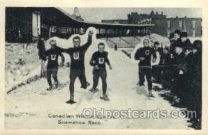 Snow Shoe Race, Canada, Winter Sports Unused 