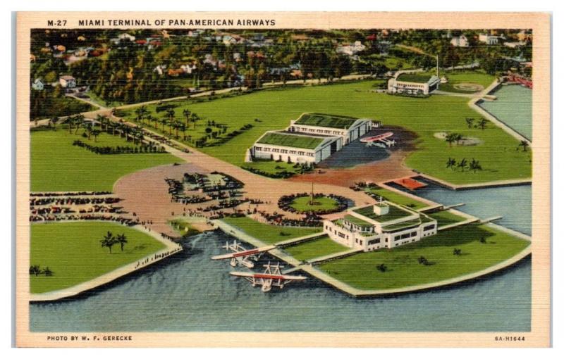 Miami Terminal of Pan-American Airways Postcard