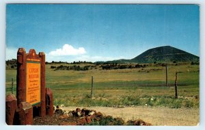 CAPULIN, New Mexico NM ~ Sign CAPULIN MOUNTAIN National Monument 1957  Postcard