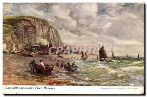 East cliff and Fishing Fleet Hastings (bateau ship boat)