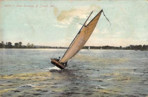 St Joseph Missouri Lake Contrary Sailing Vintage Postcard AA32540