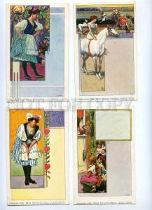 189344 CIRCUS ML LENZ Set 10 cards ART NOUVEAU PHILIPP KRAMER