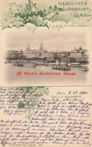 Germany, Mainz, Christmas Greetings, Steamers, 1900 PM