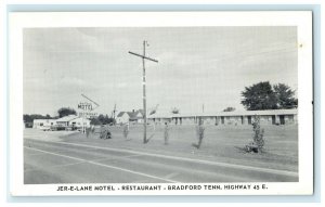 1962 Jer-E-Lane Motel Restaurant Bradford Tennessee TN Vintage Postcard 