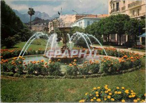 Postcard Moderne Menton Gardens and the Palace of Europe