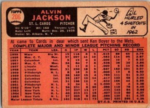 1966 Topps Baseball Card Alvin Jackson St Louis Cardinals sk1985