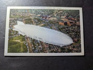 Mint USA Aviation Zeppelin Postcard USS Akron US Navy Airship Worlds Largest