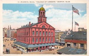 Boston MA~Lot of 5 POSTCARDS 1920s~Faneuil Hall-State Houses-Churches