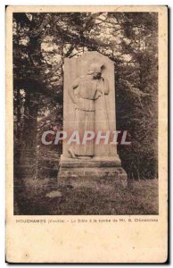 Old Postcard Mouchamps (Vendee) The Stele has the tomb of Clemenceau