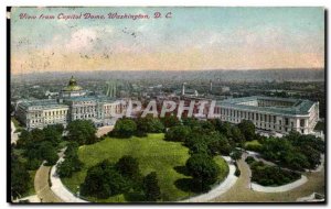 Old Postcard View From Washington Capital Dome