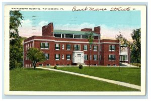 1959 Waynesboro Hospital, Waynesboro Pennsylvania PA Posted Cancel Postcard