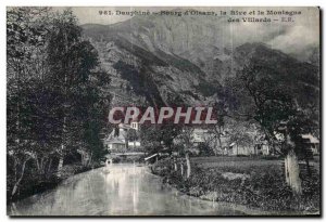 Old Postcard Dauphine Bourg d Oisans Shore and Mountain Villards