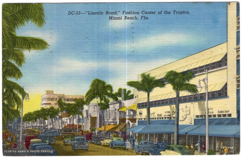 Miami Beach, Fla, Lincoln Road, Fashion Center of the Tropics