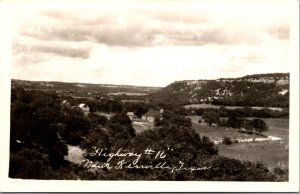 Real Photo Postcard Overview of Highway #16 near Kerrville, Texas